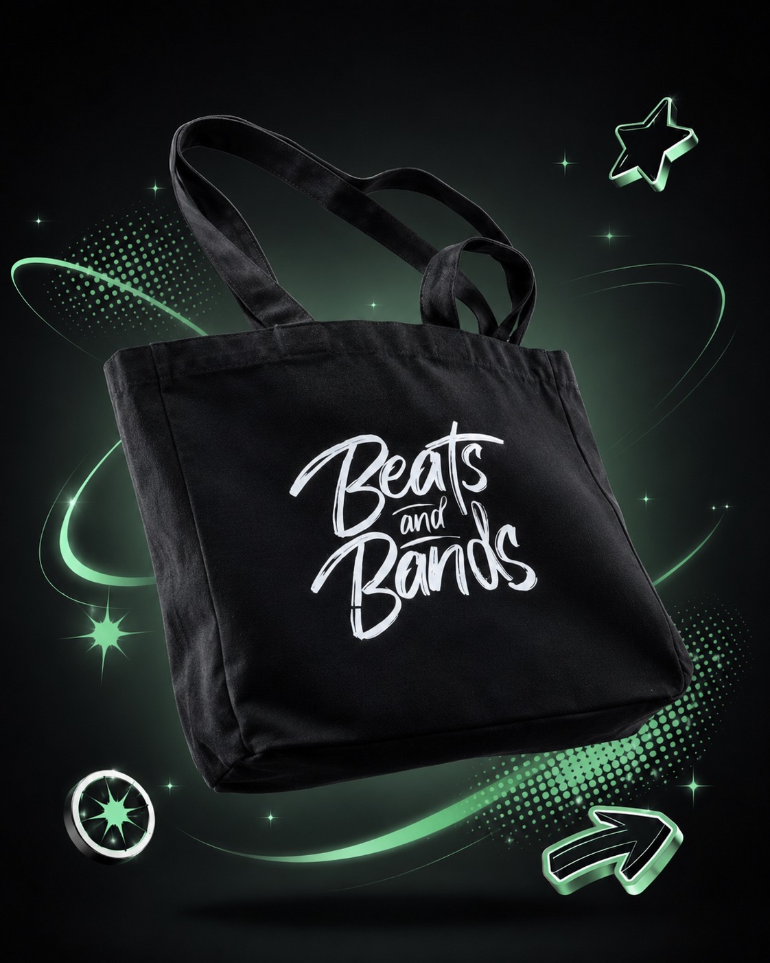 Beats and Bands Tote Bag